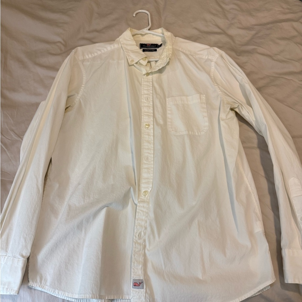 Men's White Button-Down Shirt